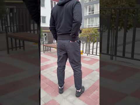 Чорні чоловічі нейлонові штани Модні штани nike Штани спортивні Nike Штани nike нейлон Штани найк S, видео 1