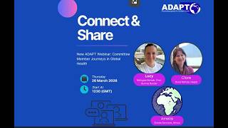ADAPT Webinar: Connect and Share: Committee Member Journeys in Global Health