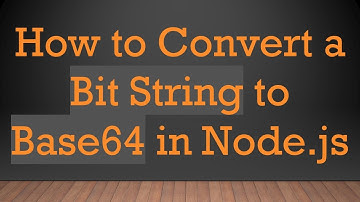 How to Convert a Bit String to Base64 in Node.js