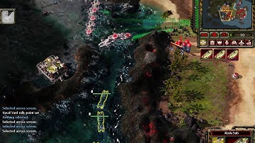 Red Alert 3 C&C(Epic War Mod 2.3) Soviet vs 2 Brutal AI