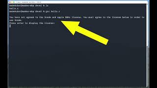 Using gcc on macOS: Accept the SDK License