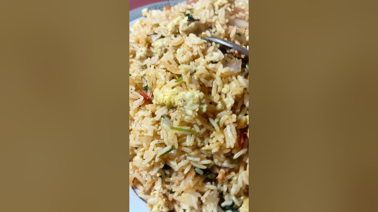 how to prepare egg fried rice telugu ️#popular#food#viral#sridevishorts