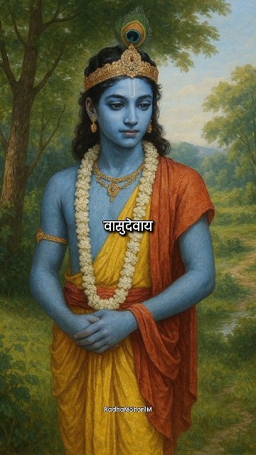 Powerful Krishna Mantra 📿 KRISHNAYA VASUDEVAYA #krishna #chanting #meditation #music