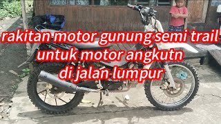Motor gunung semi trail untung angkutan barang #motogunung #semitrail #modifikasimotor 