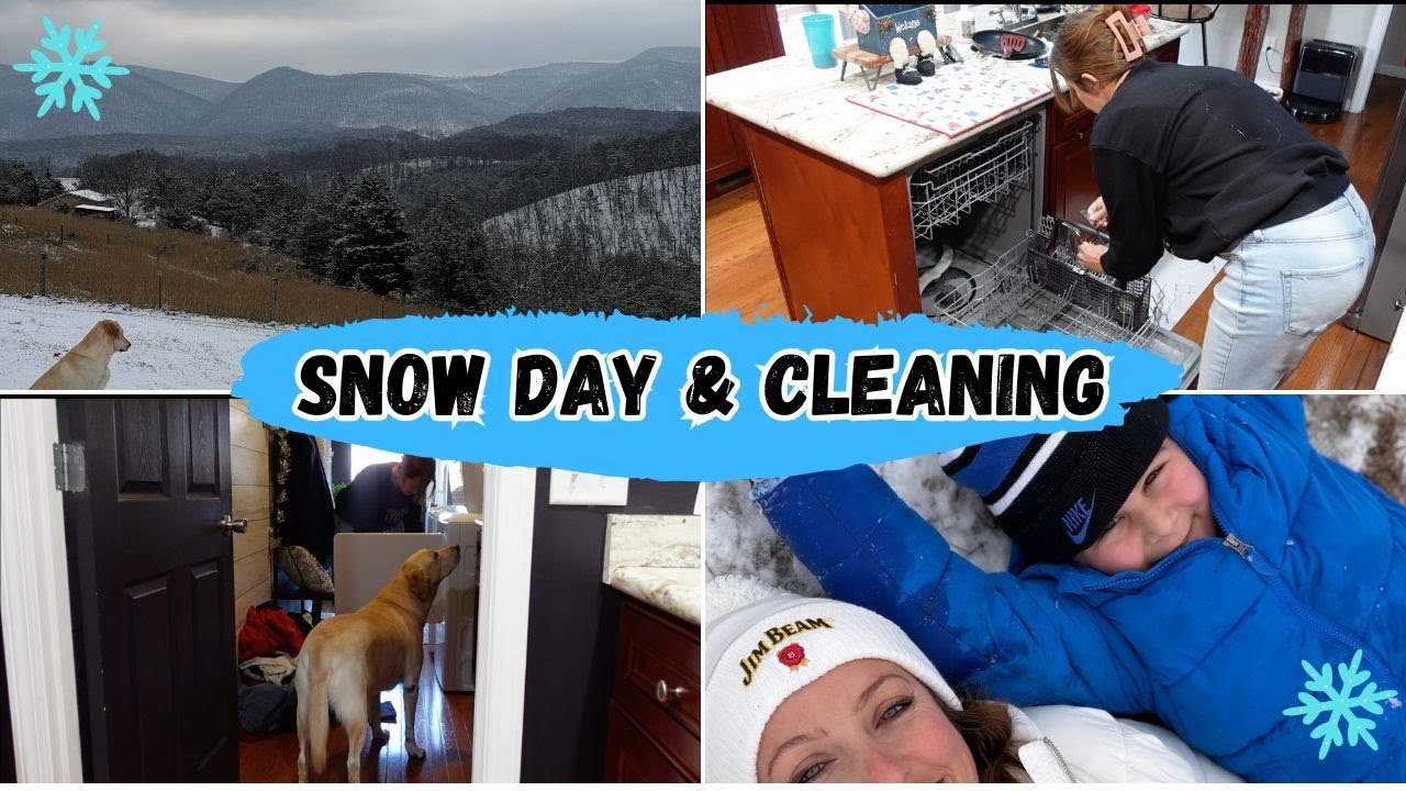 Cleaning & our first snow of the season| DAY IN THE LIFE ️ - YouTube
