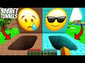 What's INSIDE the SECRET TUNNELS in Minecraft ? I found a STRANGE TUNNEL ! DIRTY vs DIAMOND TUNNEL !