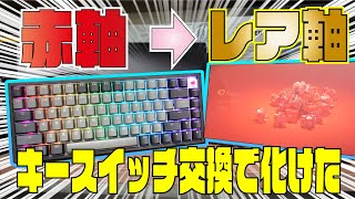 超レアRandiant Red軸に変えてみた結果【EPOMAKER EP84ホットスワップキーボード工作回】