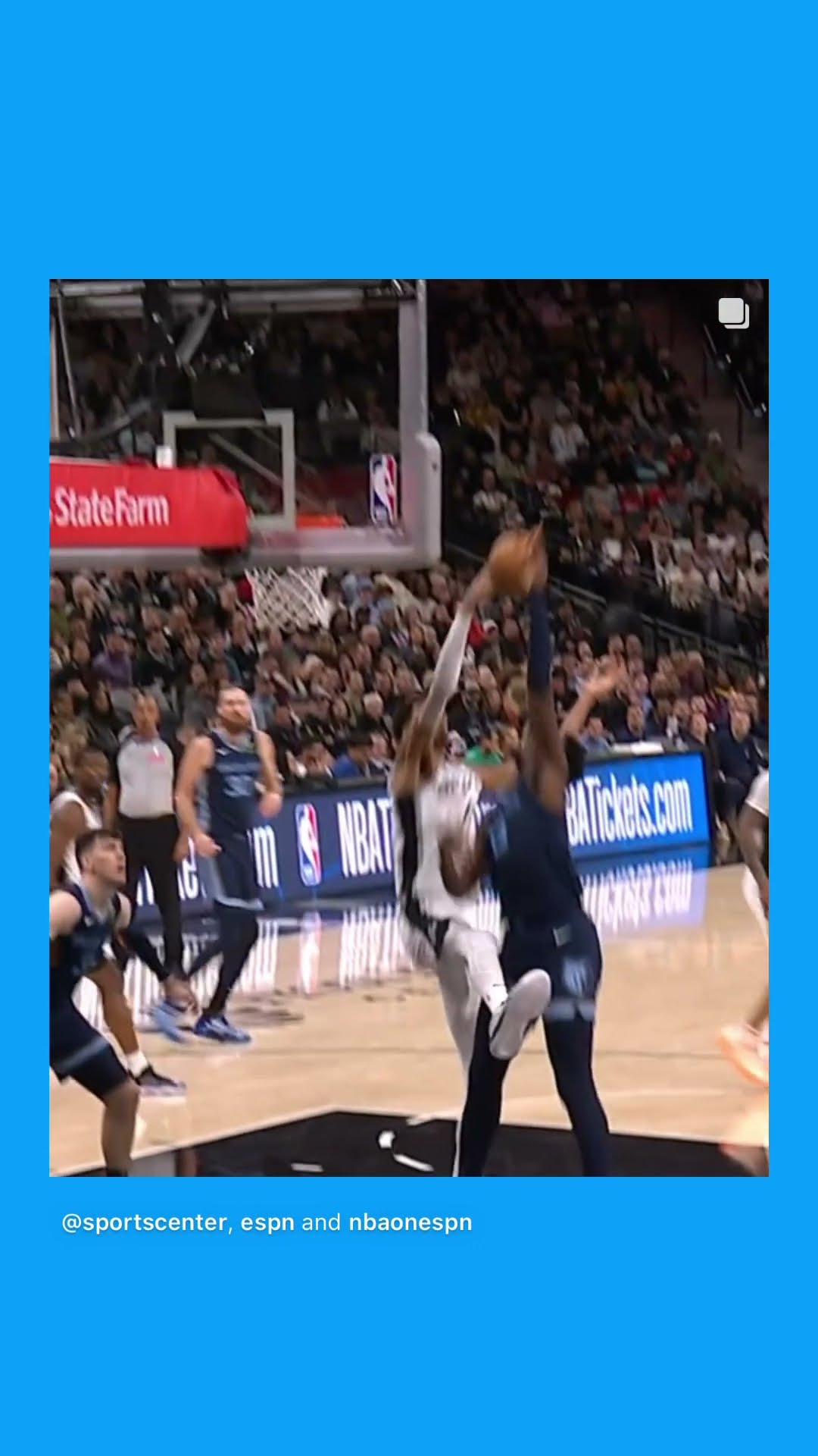 He can block anyone #hoodnews #wemby #NBA #sports #basketball #omg #how #wow #bball #defense #howto