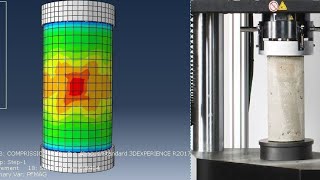 #concrete cylindre# compression test using #abaqus