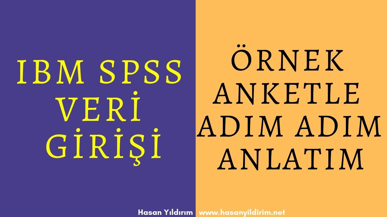 Ibm Spss Veri Girisi Ornek Anketle Adim Adim Anlatim Youtube