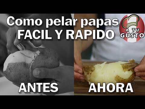 Video: Que Fácil Es Pelar Patatas Cocidas