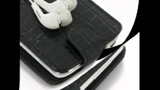 PDair Leather Case for Samsung Galaxy Ace Duos GT-S6802 - Flip Top Type (Black/Crocodile Pattern)