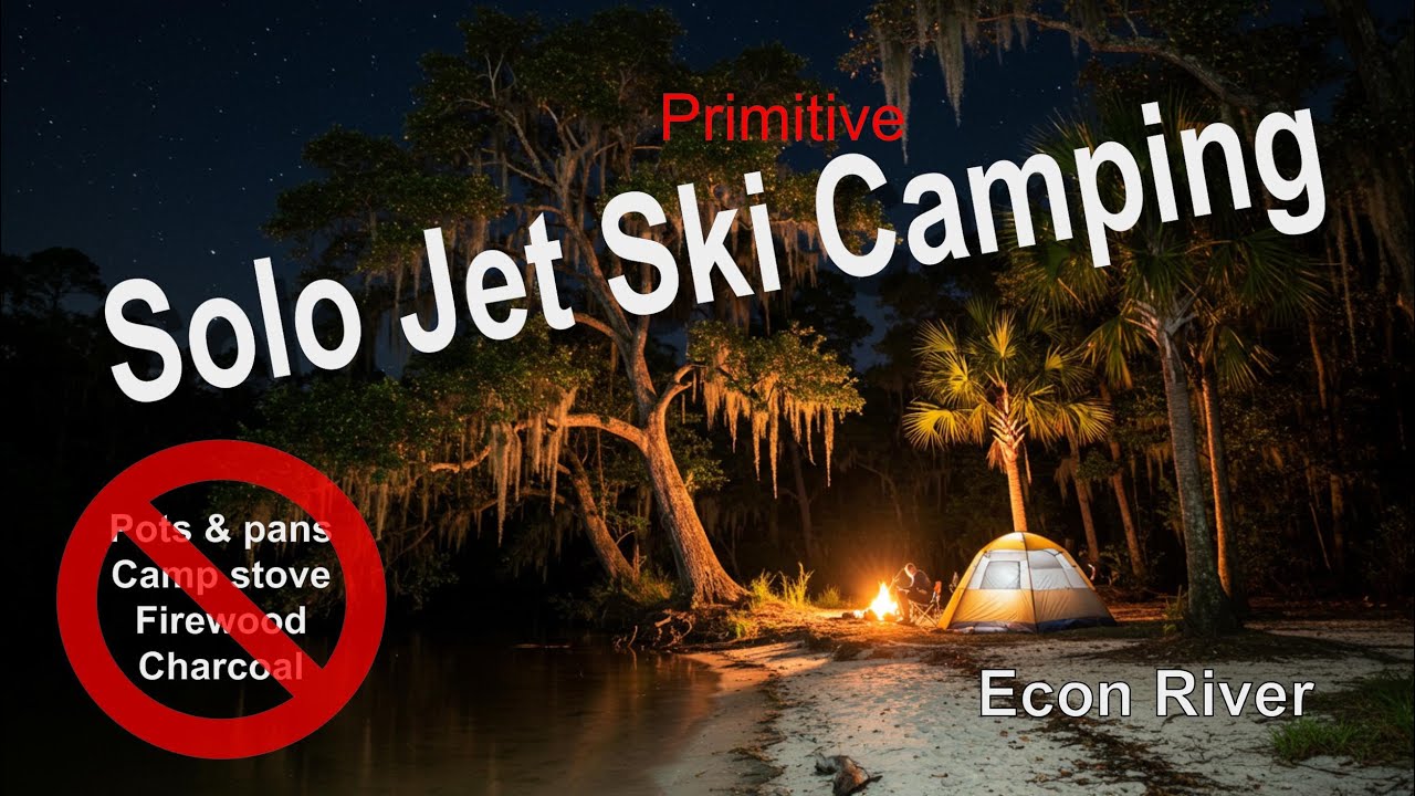 Solo Jet Ski Camping on the Econ River - Epic Florida Adventure! 🔥🔥🔥