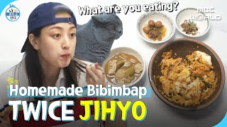 [ENG/JPN] JIHYO making bibimbap with mom's homemade side dishes #JIHYO #TWICE