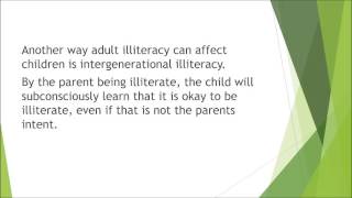 Seminar 1111 Adult Illiteracy