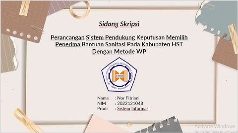 Presentasi Tugas Akhir Perancangan SPK Dengan Metode WP (Weighted Product)