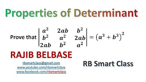 Properties of Determinant (Important Question) || Grade 11 || RB Smart Class