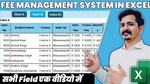 How to Manage School Fee In Excel | Discount | Admission Fee | Month Wise