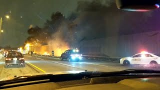 Semi, Bus Collide On I-294
