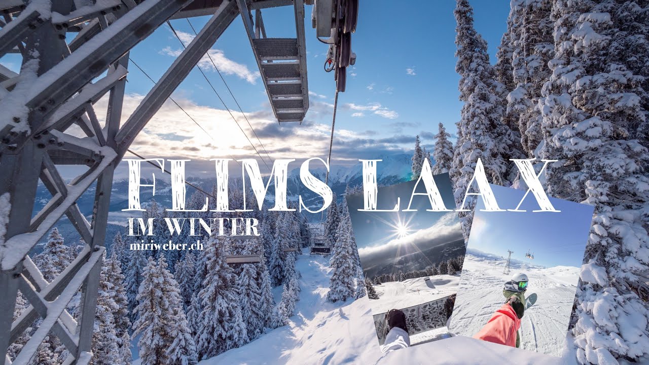 SKIGEBIET FLIMS LAAX GRAUBÜNDEN - WINTER - PISTEN - HÜTTEN