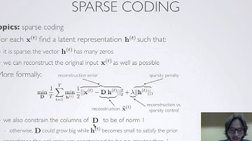 Neural networks [8.1] : Sparse coding - definition