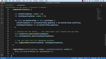 17 8 Angular Project   Shopping Cart Status   Develop CartService   Compute Totals