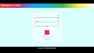 Perceptron Algorithm - Color recognition