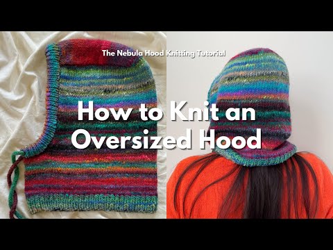 【DISCERNMENT】Two Button Warmer Hood Knit How to Knit an Oversized Hood | Beginner Friendly Tutorial