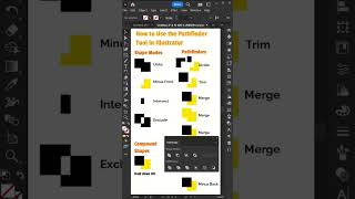 How to use the pathfinder tool in adobe illustrator #tutorial #quicktipswithsabee screenshot 2