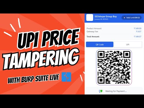Simple page bug leads to UPI Price tampering | Burp Suite Tutorials @itspyguru