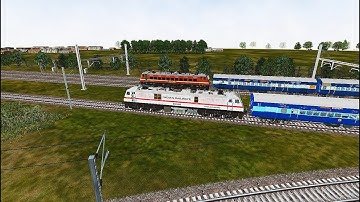 Open Rails Kalka-Howrah Mail Trying to keep up with Chambal Express | Msts & Open Rails |