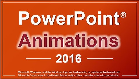 PowerPoint 2016 Animations