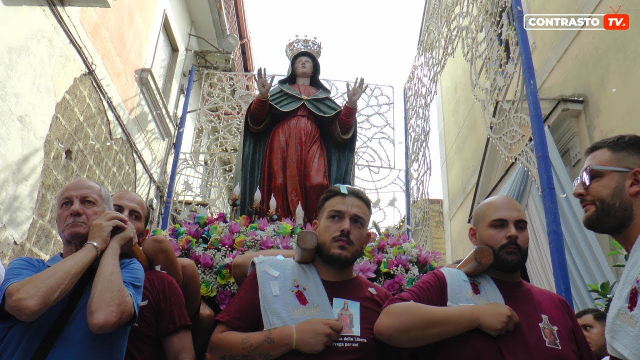 Festa Maria SS. della Libera 2023: la corona ai caduti e l'uscita dalla chiesa (02.09.23)