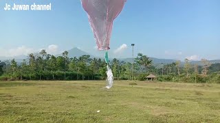 🔴balon udara kecil terbang bawa masker