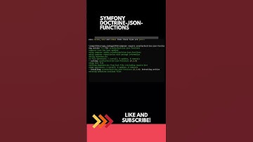 Symfony Command doctrine/json Functions Bundle #shorts