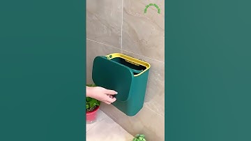 Thùng rác 12l nắp lật, thùng rác thông minh treo dành cho nhà bếp, nhà vệ sinh. #dogiadung #shorts