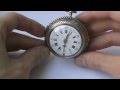 Antique silver repousse verge fusee pocket watch