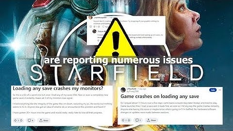 Starfield save game not working or loading; progress also not saving