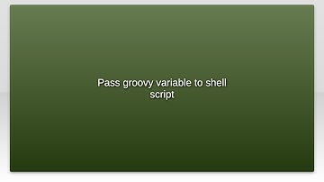 Pass groovy variable to shell script