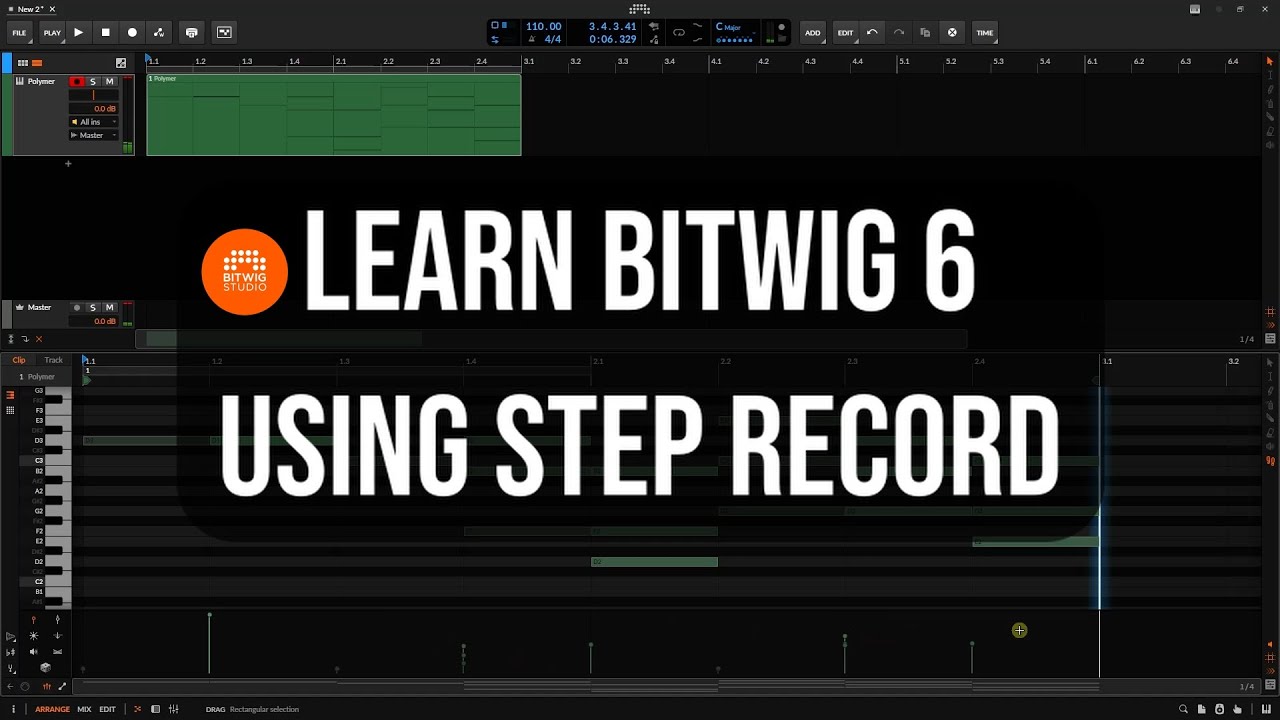 Изучите Bitwig 6 | Использование пошаговой записи