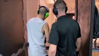 Full auto gun fun at Top Gun Range in Houston Texas