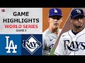 Los Angeles Dodgers vs. Tampa Bay Rays Game 3 Highlights | World Series (2020)