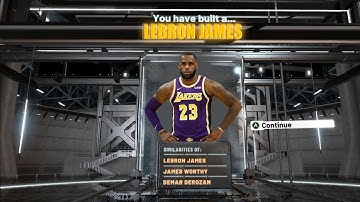 NBA 2K20 LEBRON JAMES BUILD - UNLIMITED BADGES- DEMIGOD SMALL FORWARD BUILD