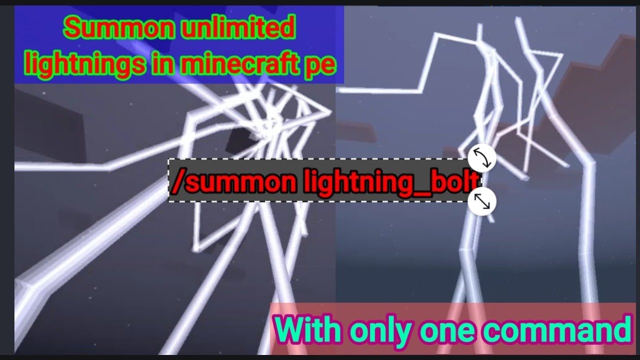 Summon unlimited lightning bolts in minecraft bedrock 😱😱😱 - YouTube