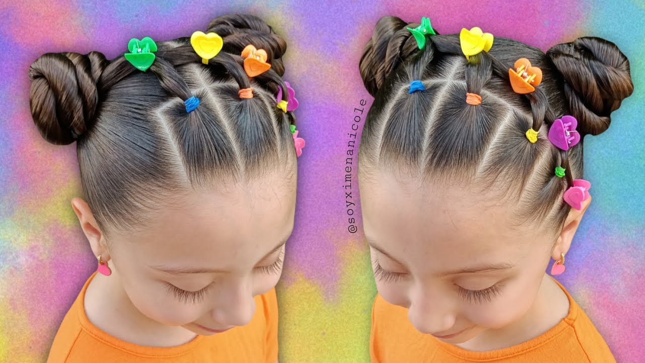 PEINADO PARA NIÑAS ✨🌈 FÁCIL Y BONITO 💖