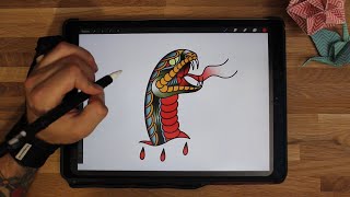 how to draw a snake tattoo step by step By a Tattoo Artist screenshot 4