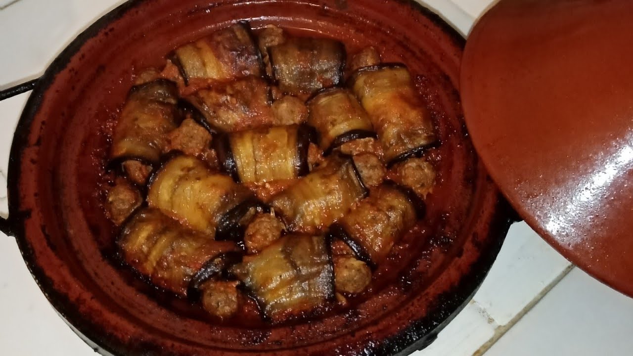 طريقة تحضير  طاجين با دنجال وكفتة من ألذ ما يكون 🍆🍅