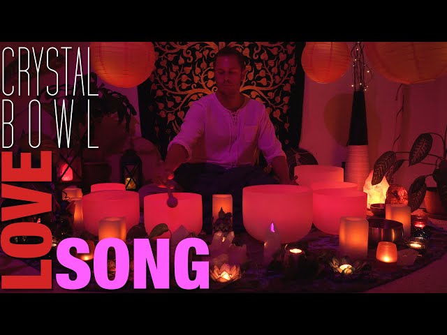 Crystal Singing Bowls for Love Sound Bath (No Talking) | Heart Healing Meditation | Sleep | Study class=