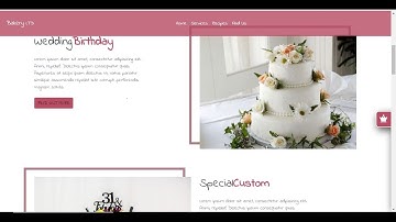 bootstrap 4  how to complete web site  bakery about section html & css