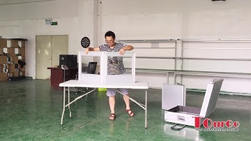 TourGo Portable Table Top Interpretation Translation Booths for 2 Person